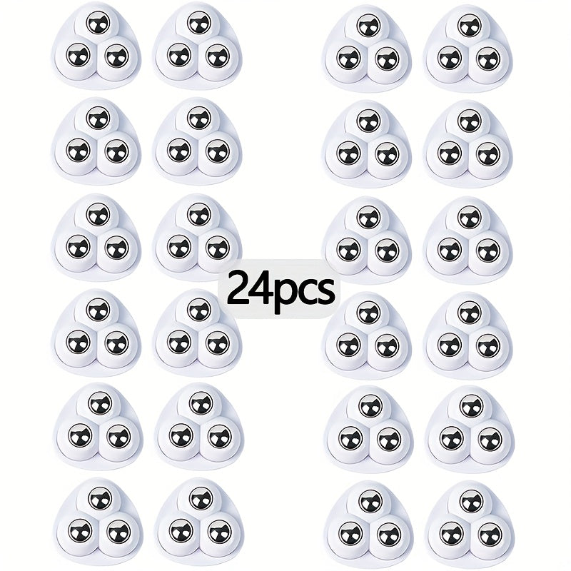 Roulettes Pivotantes Auto-Adhesives 360 - Lot de 24 pour Meubles et Bricolage