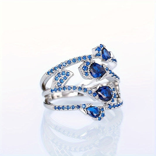 Bague Fleur Eclatante Argent Femme
