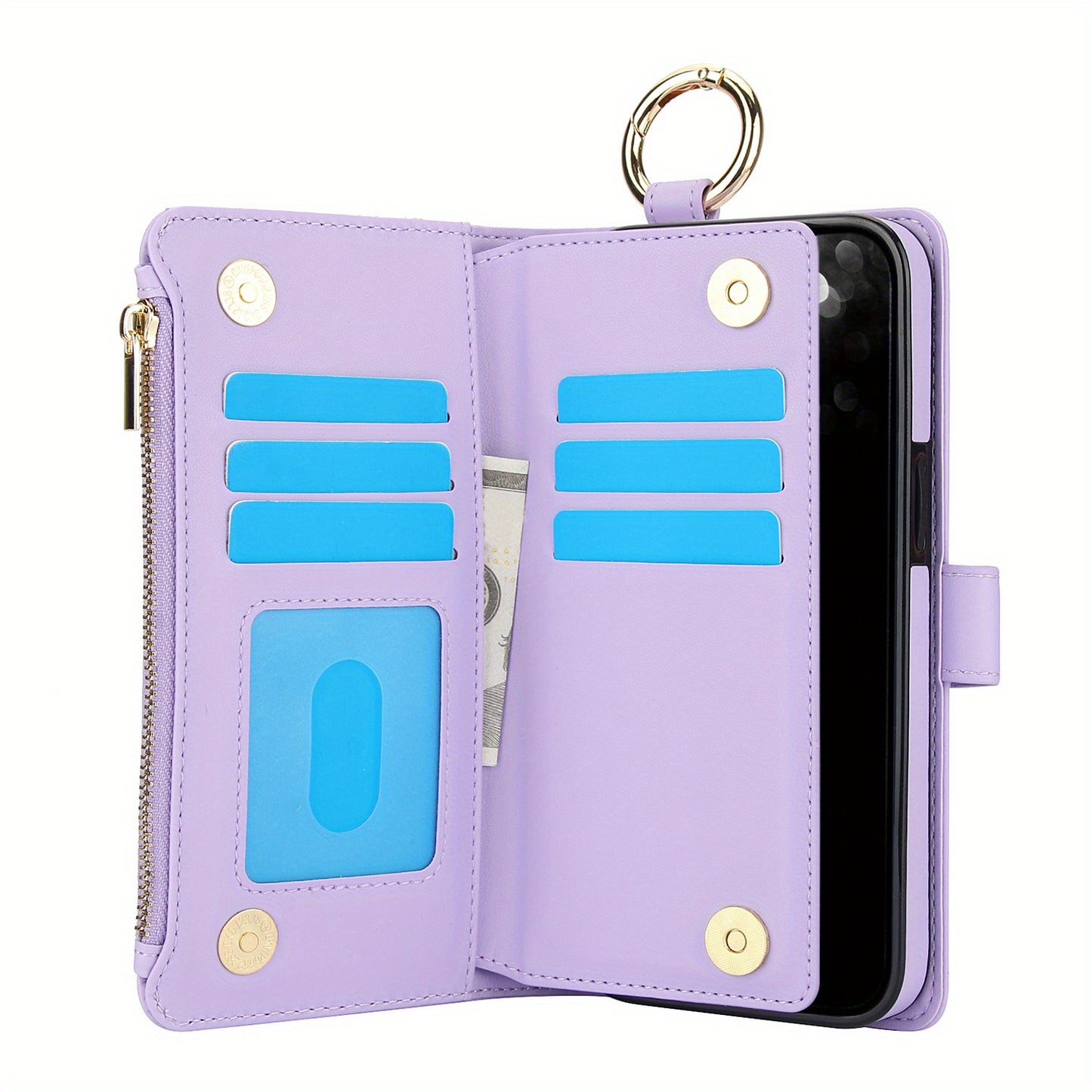 Étui Portefeuille Bandoulière Samsung Galaxy AWQUER – Similicuir, Lanière, 7 Coloris, 26 Modèles