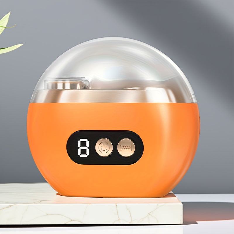 Coupe-ongles electrique 2 en 1 - Manucure, polissage, anti-coupure, eclairage, recharge USB, blanc ou orange
