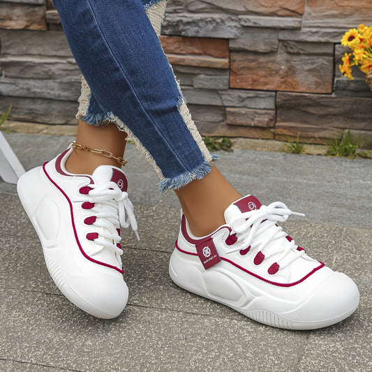 Chaussures Tendance Femme Toutes Saisons — Semelle Épaisse, Lacets, 2 Coloris, EU 35.5-39