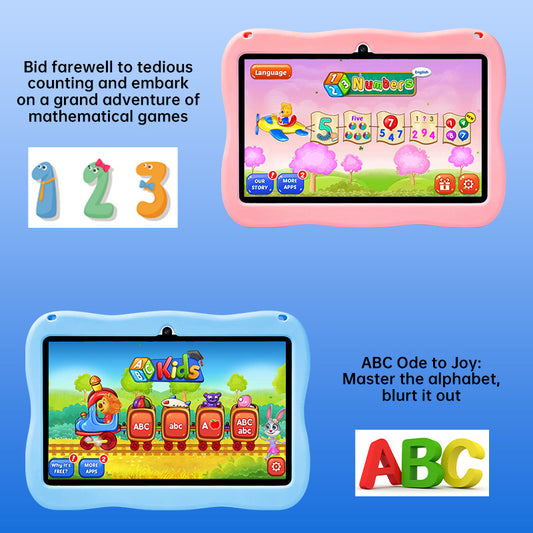 Tablette Enfant 7 Pouces Bluetooth Ecran IPS - Stylet Chargeur Jouet Inclus