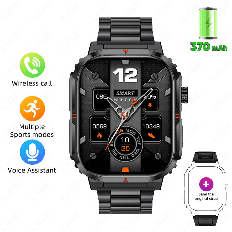 Montre Connectee LIGE Homme Femme - Etanche IP68, Notifications, Declencheur Photo