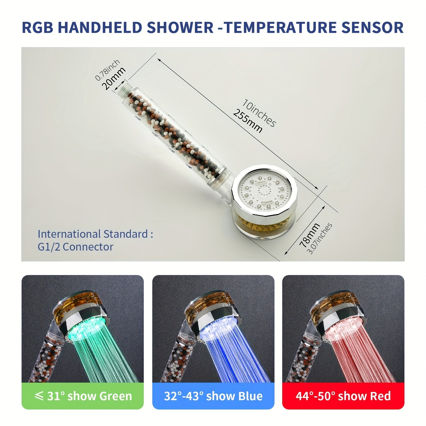 Ensemble de douche avec lumière LED - Topdecheztop.fr