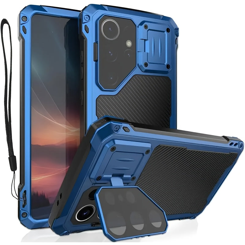 Coque Samsung Galaxy S23 S24 S25 Ultra Metal Magnetique Antichoc - Aluminium, Chargement Sans Fil, Protection Lentilles, Support, 3 Coloris