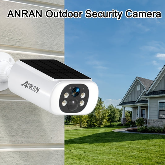 Caméra solaire ANRAN 3MP sans fil - Vision nocturne couleur & Alexa