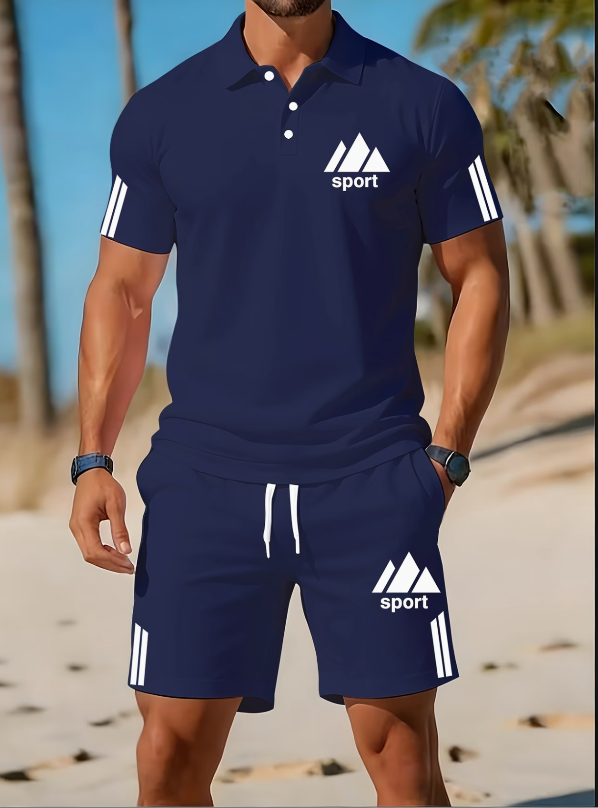 Ensemble Polo Golf Homme Ete - Coupe Reguliere Haute Elasticite