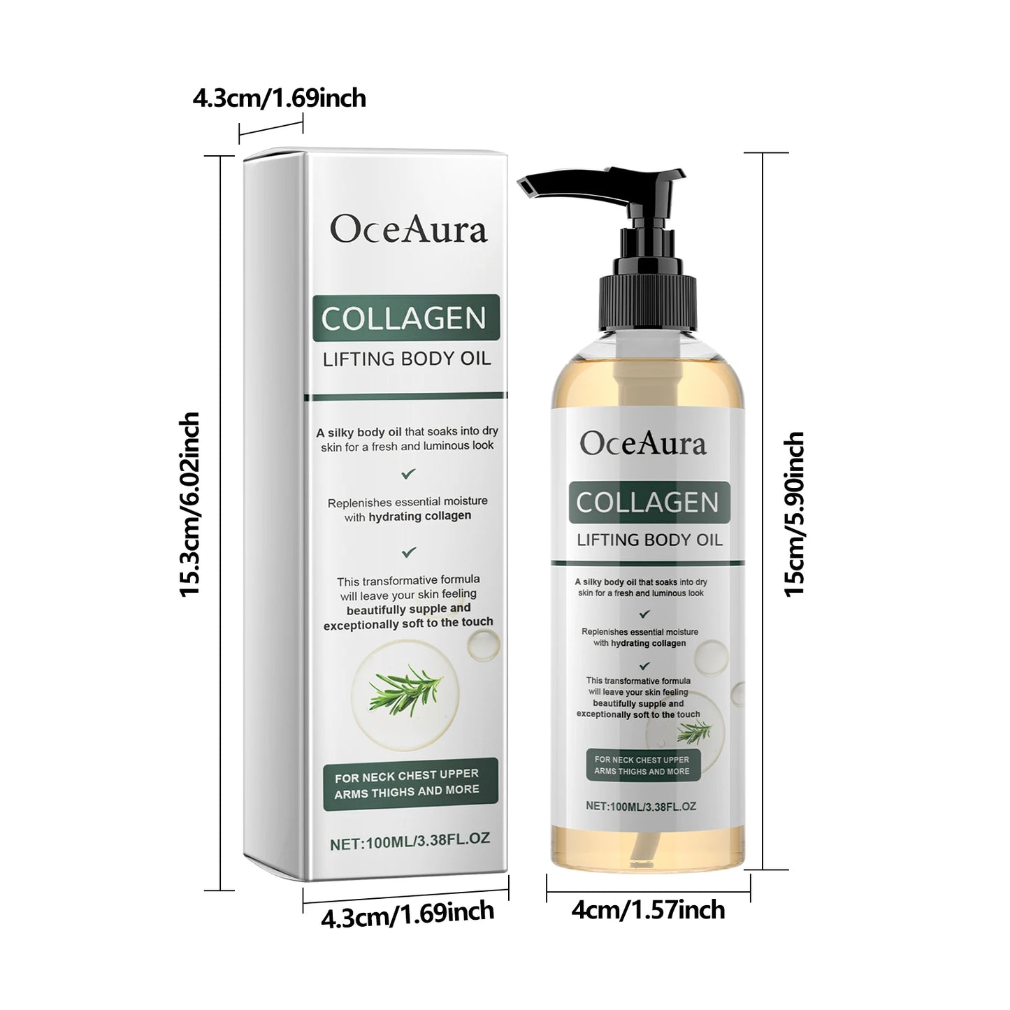 Huile corporelle au collagène - Hydratante & Nourrissante 100ml