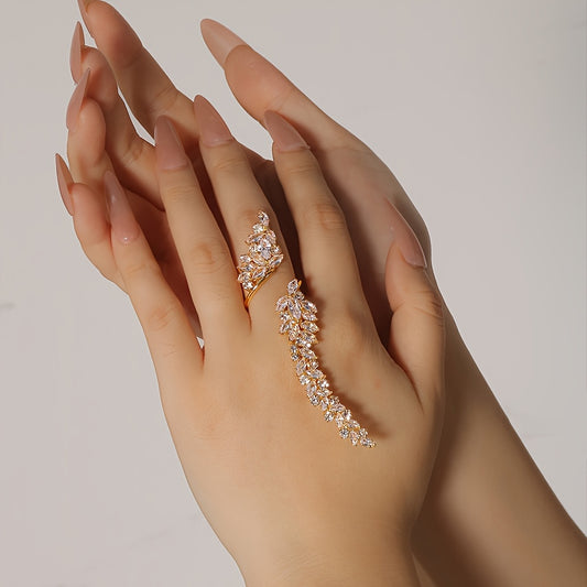 Bague Ajustable Ouverte Femme — Cuivre & Zircon Cubique, 4 Coloris, Quotidien & Mariage