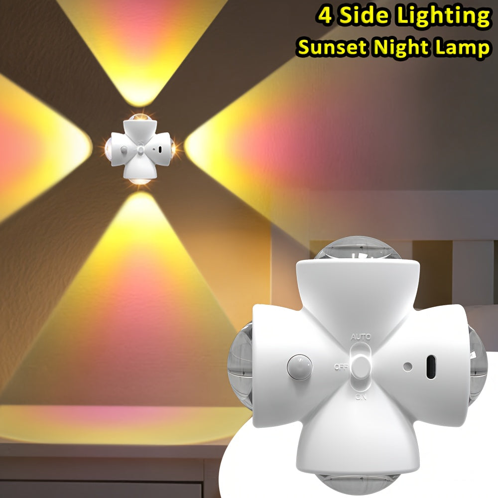 Lot de 2 Veilleuses LED Intelligentes – Détecteur de Mouvement, Rechargeable USB 💡🏠