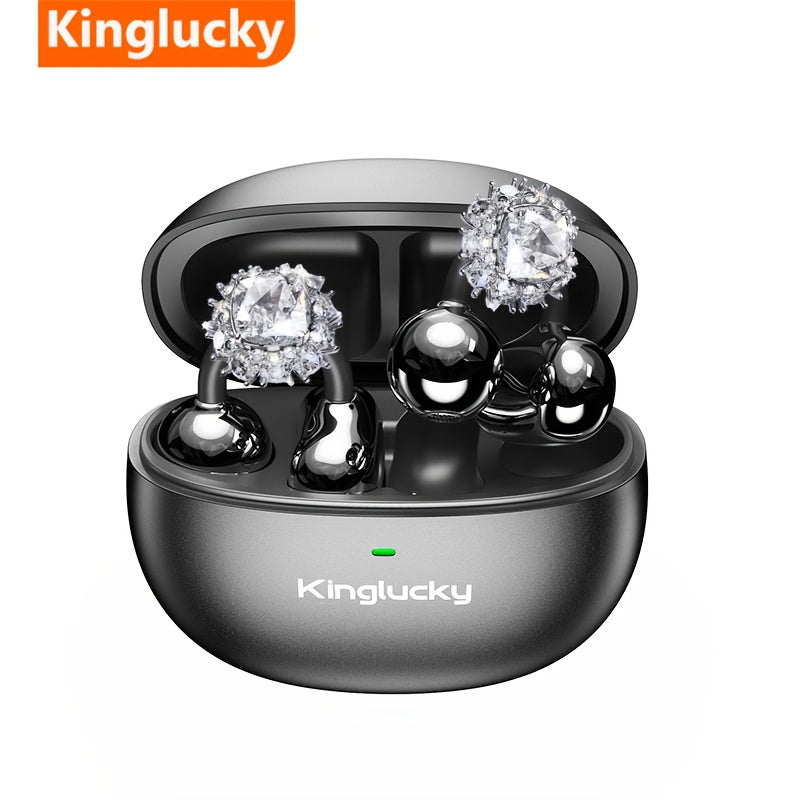 Écouteurs Sans Fil à Clip KINGLUCKY — Style Boucles d'Oreilles, Contrôle Tactile & Étui | 3 Coloris