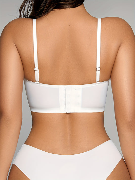 Soutien-Gorge Bustier Sans Armatures Femme - Effet Push-Up, Rembourrage Amovible