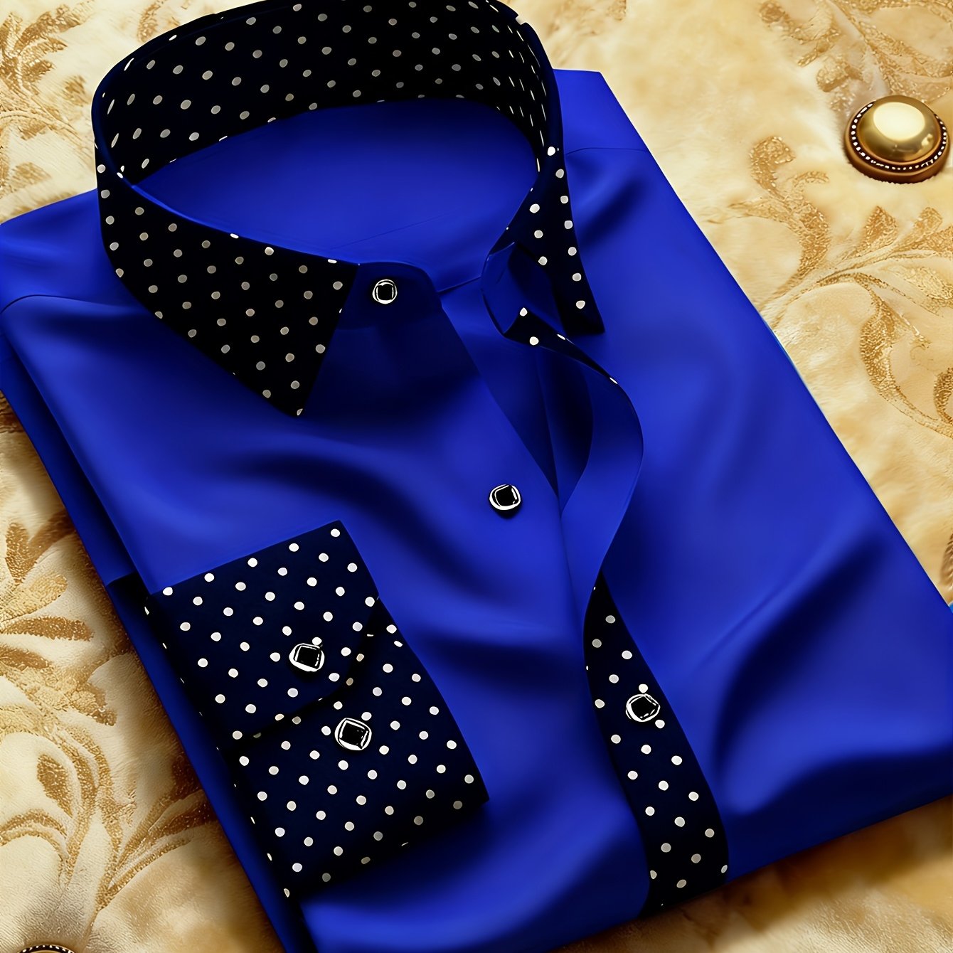 Chemise Homme Manches Longues Col Revers Couleur Unie Coupe Slim 100% Polyester Decontractee - 4 Coloris FR S-XL
