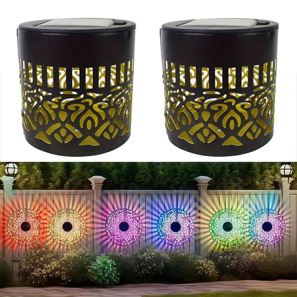 Lot de 2 Appliques Solaires Murales Extérieur RGB – Capteur Auto & Intensité Variable