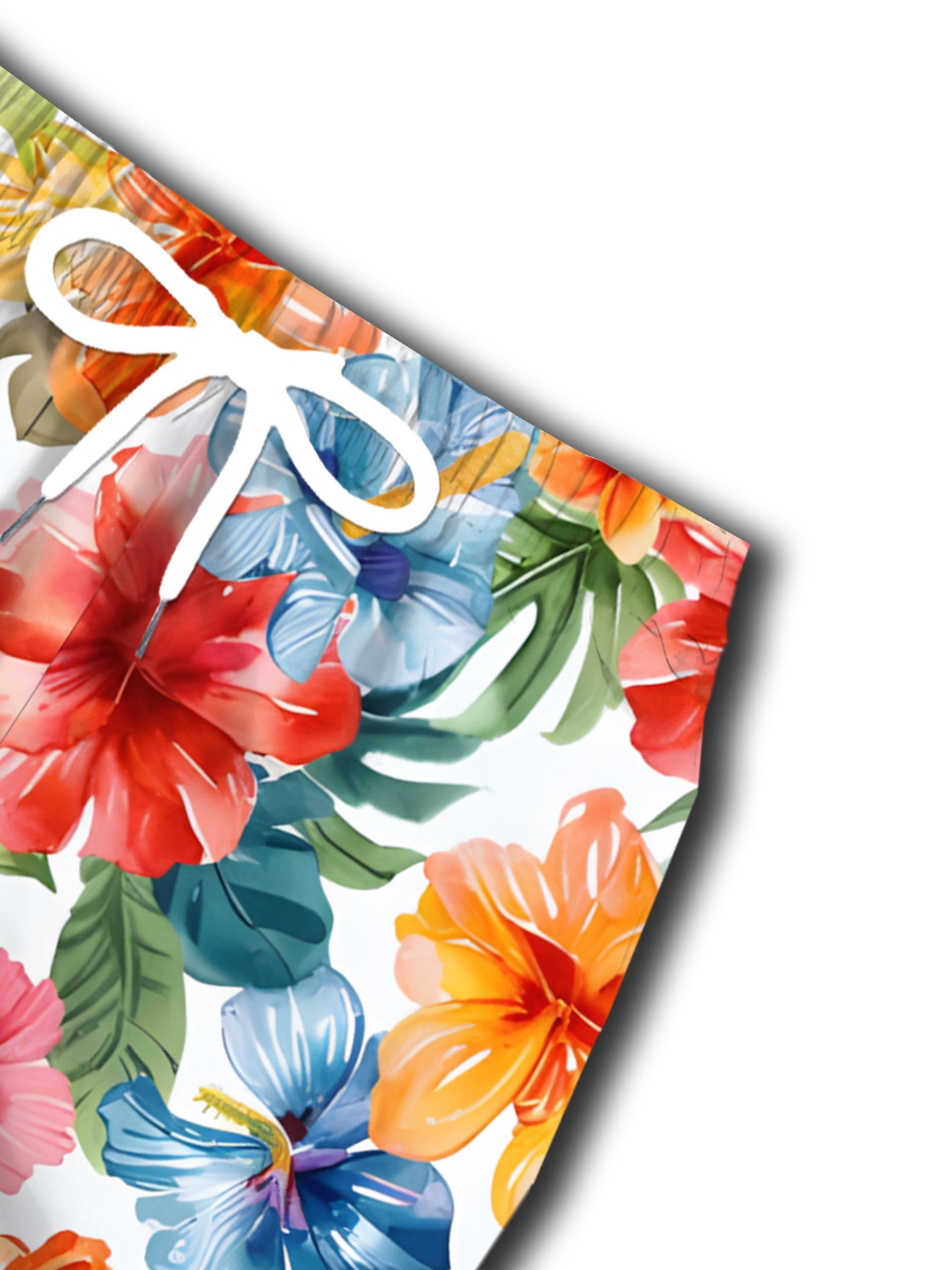 Short Homme Imprimé Floral & Géométrique – Style Vacances Décontracté, Légèrement Extensible | S au XXL