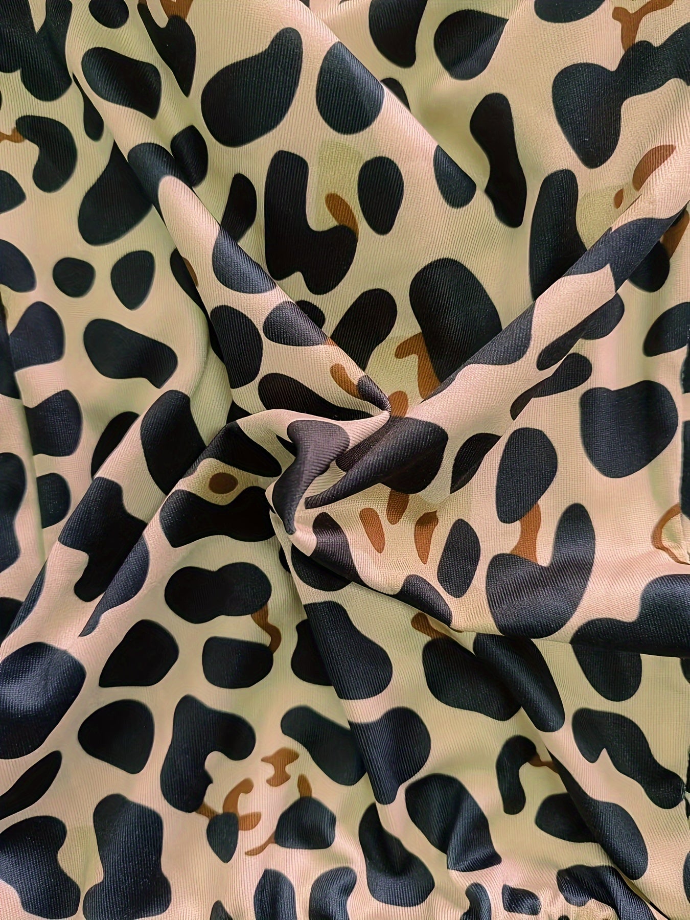 Combinaison Femme Imprimée Manches Longues — Col V, Coupe Ample & Fluide | S-XXL | Printemps-Été