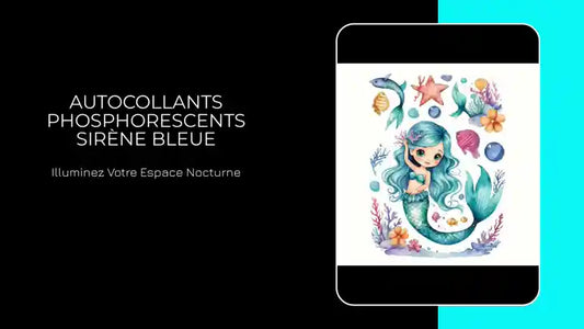 Autocollants phosphorescents sirène bleue by@Outfy