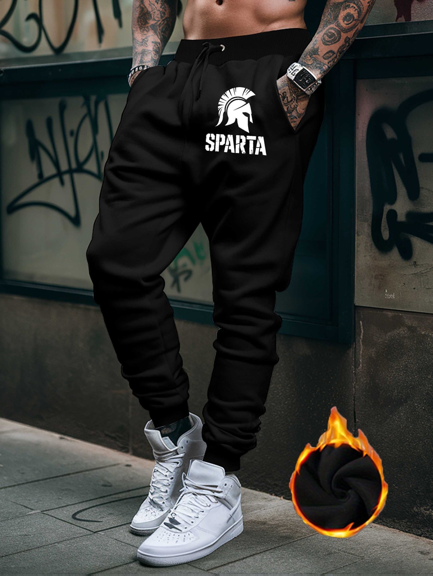 Pantalon Graphique Sparta Soccer Club Homme – 100% Polyester, 12 Coloris, S à XXL