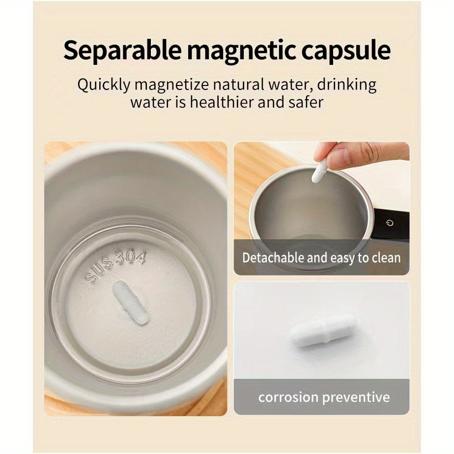 Mug electrique LED temperature - Rechargeable USB, portable, cafe chocolat moka, noir ou blanc