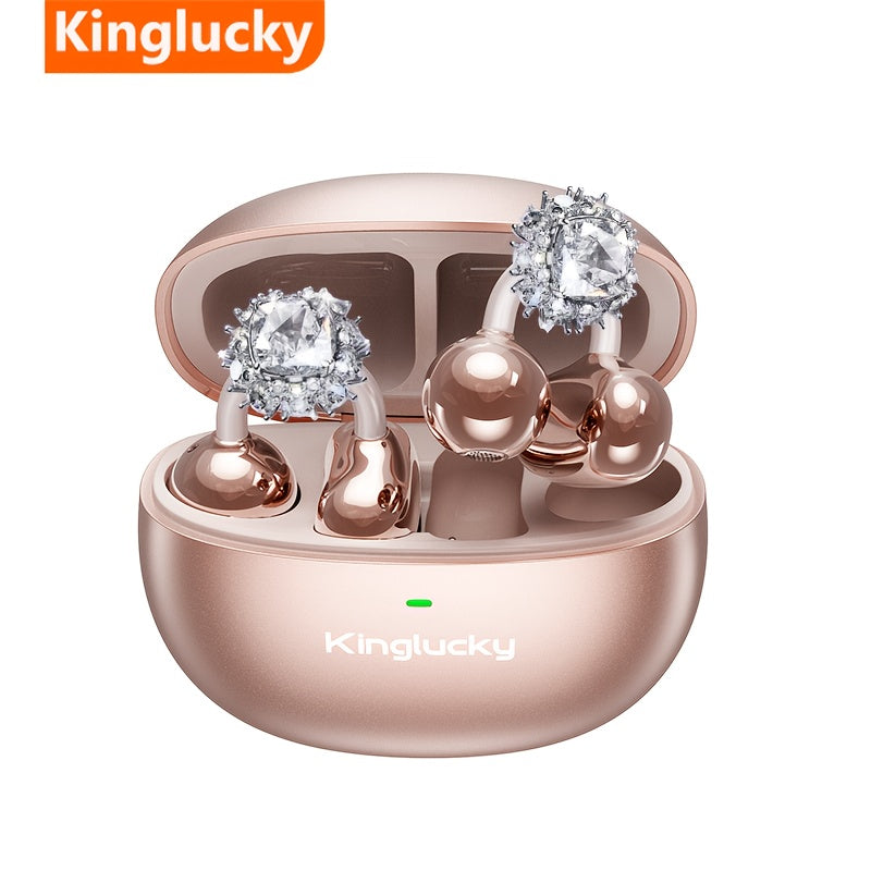 Écouteurs Sans Fil à Clip KINGLUCKY — Style Boucles d'Oreilles, Contrôle Tactile & Étui | 3 Coloris