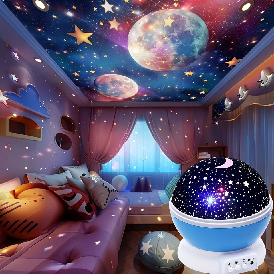 Projecteur d'étoiles et de lune rotatif 3D alimenté par USB - Topdecheztop.fr