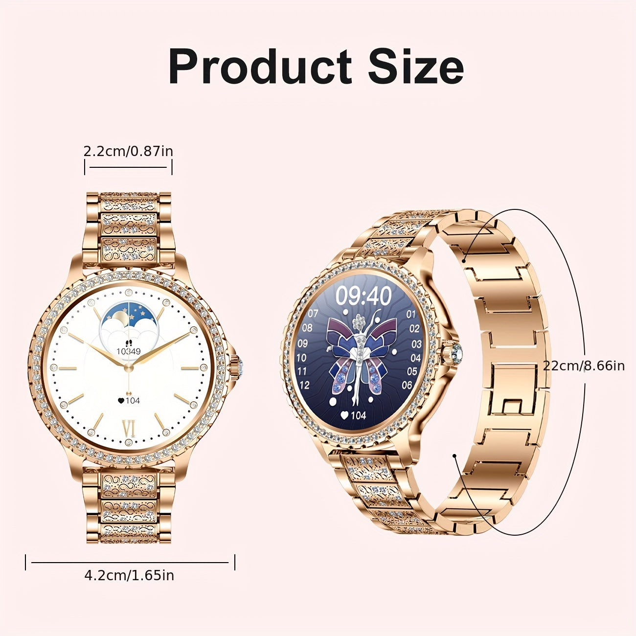 Montre Connectée LIGE Femme – Écran 1,32”, Appels Sans Fil & Étanche IP67