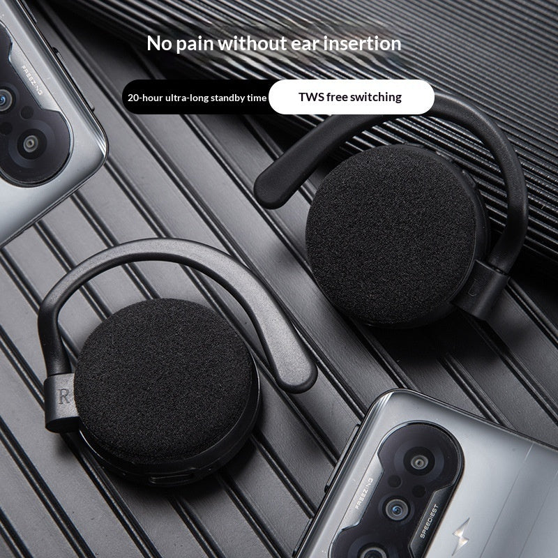Ecouteurs Bluetooth Sport Contour Oreille - Plein Air, Randonnee, +8h Autonomie, Latence Ultra-Faible