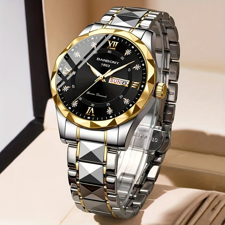 Montre multifonctionnelle pour homme avec bracelet en acier inoxydable - Topdecheztop.fr