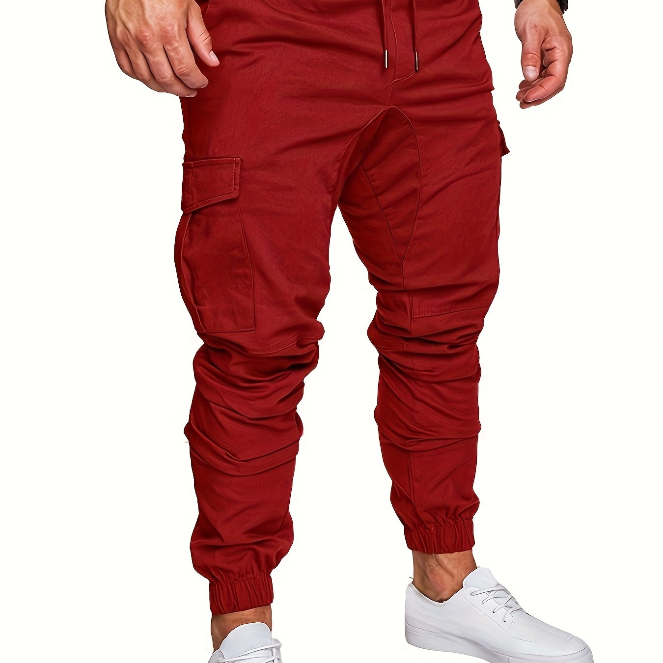 Pantalon Cargo Homme Multi-Poches – 95% Coton, Coupe Régulière, 7 Coloris, S à XXL