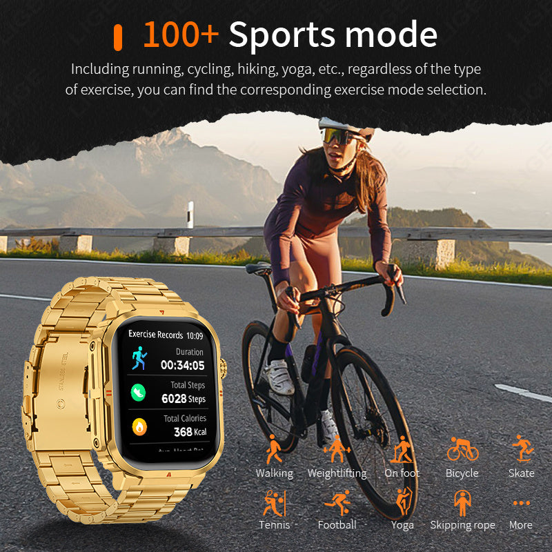 Montre Connectee LIGE Homme Femme - Etanche IP68, Notifications, Declencheur Photo