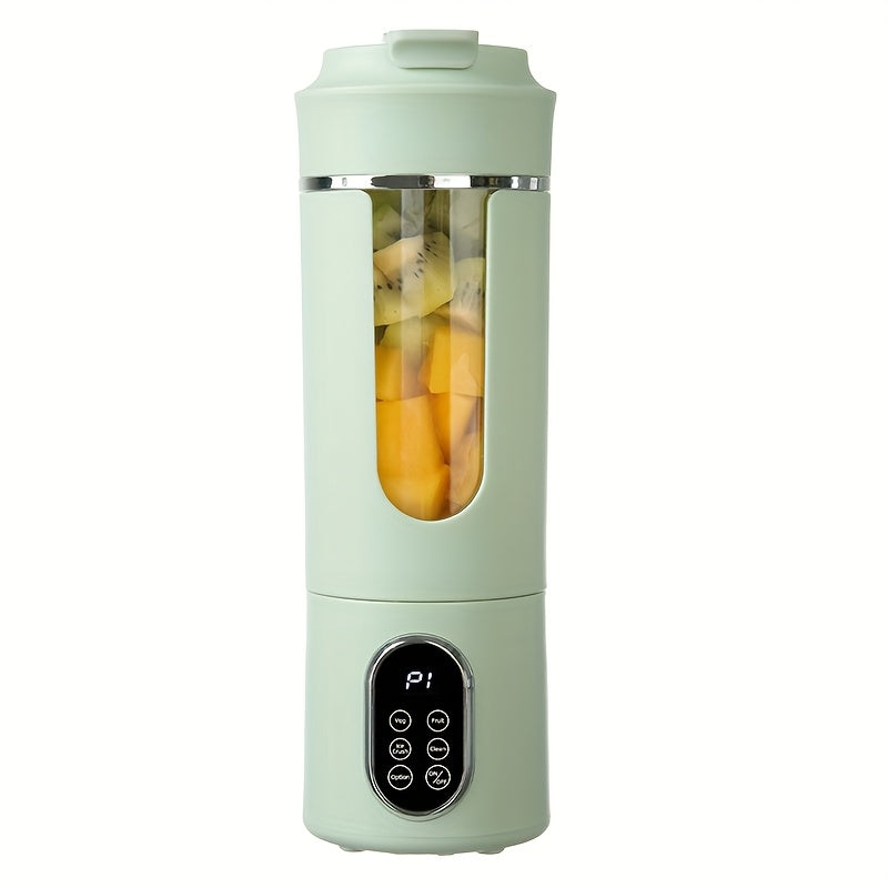 Blender portable rechargeable USB 530 ml LED - Broyeur glace 7.4V, smoothies jus, vert beige blanc