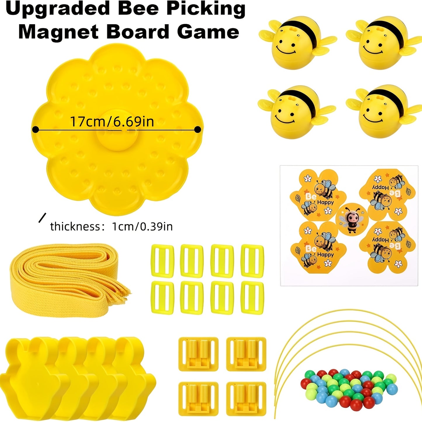 Jeu de Peche Magnetique STEM - 69 Pieces, Plateau Nid d'Abeille, Educatif, des 3 Ans