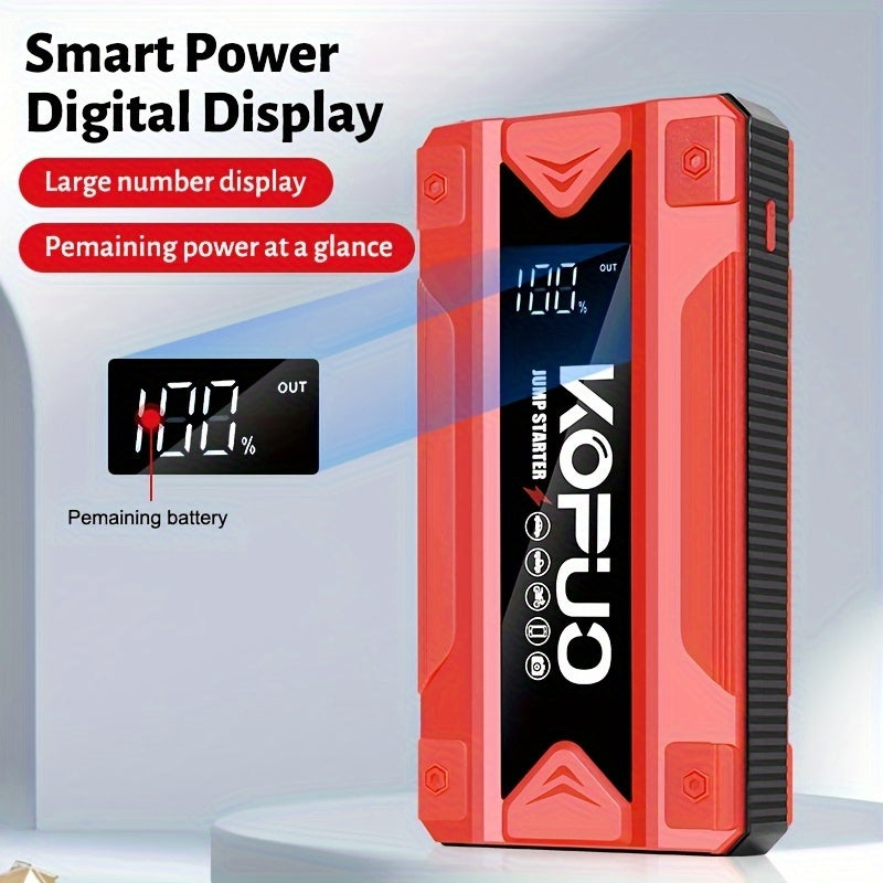 Demarreur de batterie portable voiture KOPUO 4000A - 12V, essence 8.5L, diesel 7L, USB, LED, 2 coloris