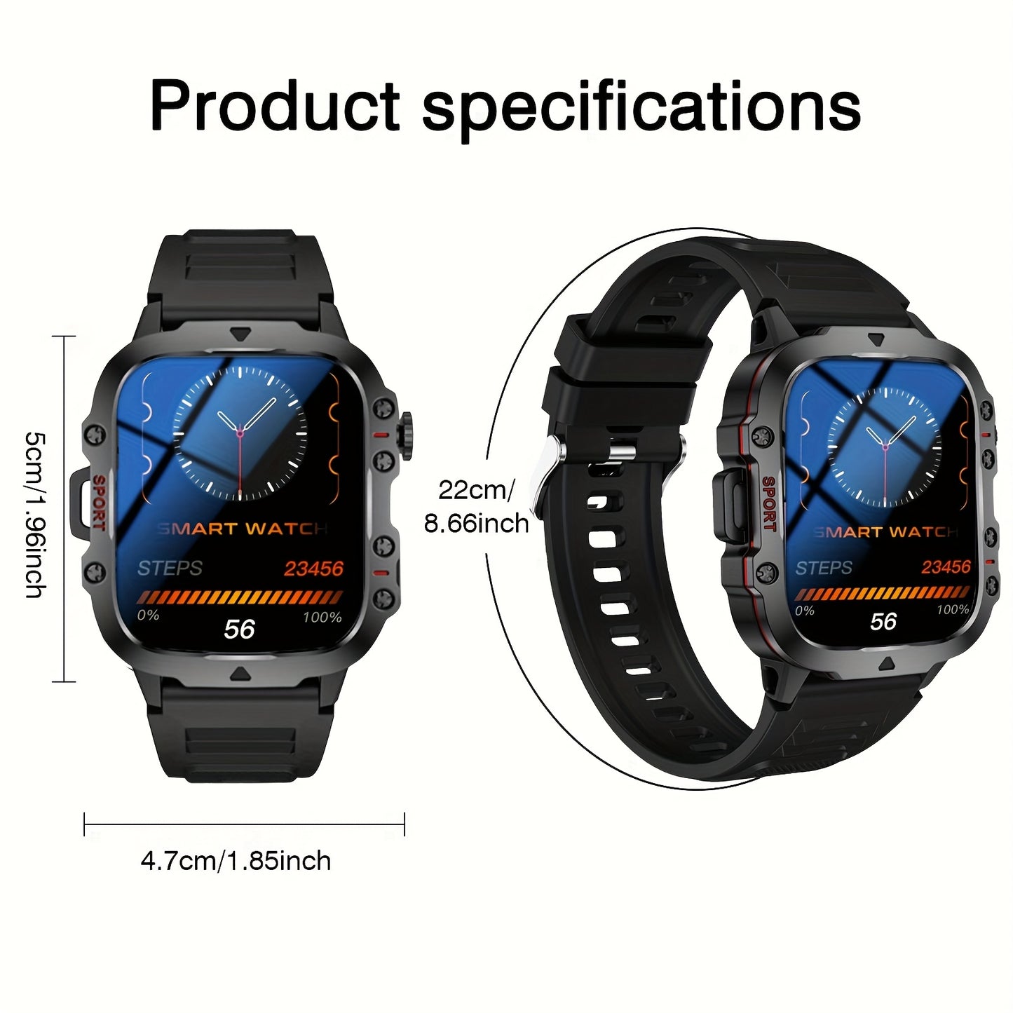 Montre Connectée ZACHARYER – Écran Tactile TFT 1,46", Appels Sans Fil, Modes Sportifs & Notifications | Homme & Femme
