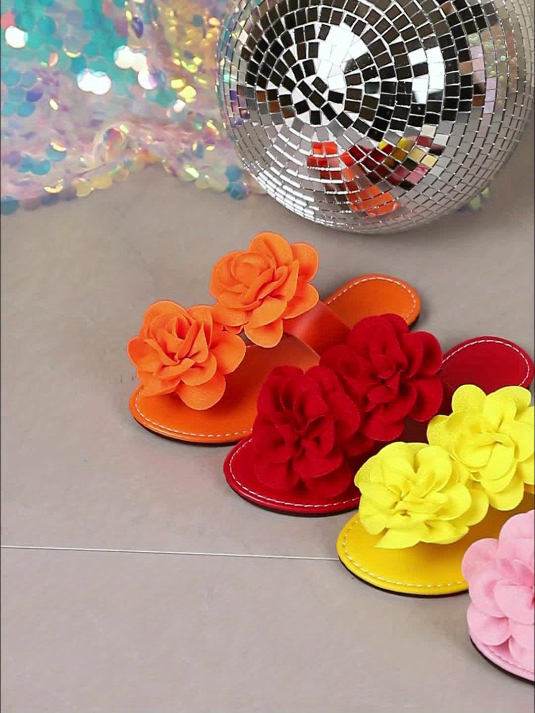 Sandales Plates Femme Elegantes a Fleurs - Style Tongs Confortables