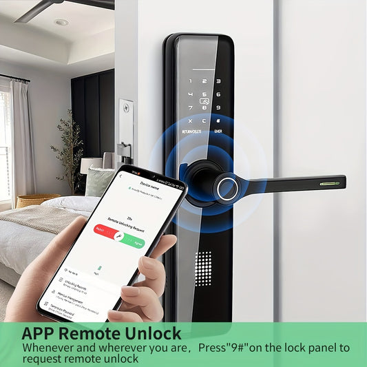 Serrure Connectée SUMUS – Empreinte Digitale, Application Wi-Fi & Clavier | Alliage Aluminium, Résistante aux Chocs