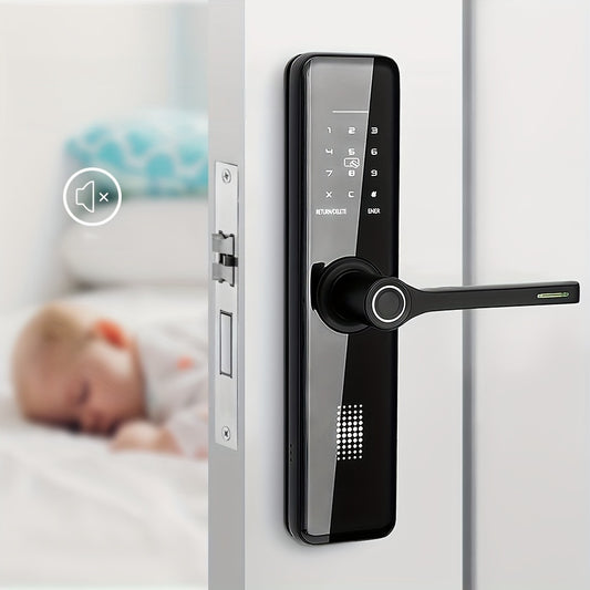 Serrure Connectée SUMUS – Empreinte Digitale, Application Wi-Fi & Clavier | Alliage Aluminium, Résistante aux Chocs