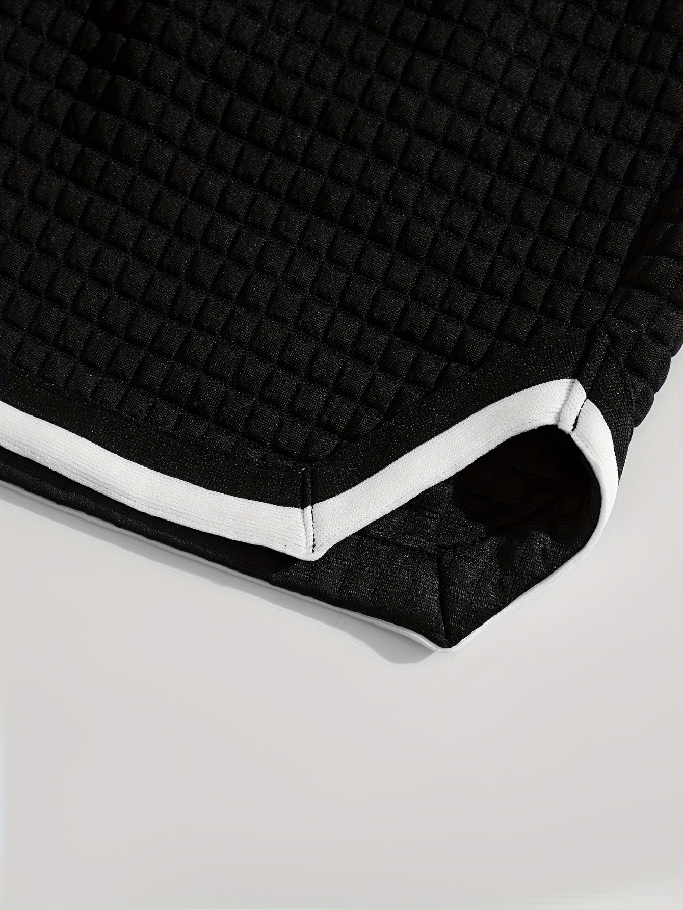 Short de Plage Homme Noir – Longueur Genou, Blocs de Couleur & Tissu Stretch | FR S à XXL