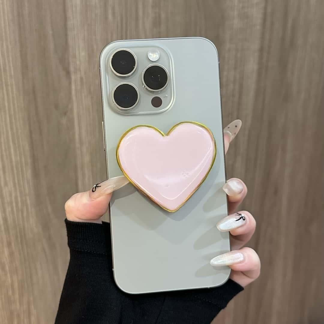 Support Téléphone Forme Cœur – Socle Universel, Design Élégant, 2 Coloris