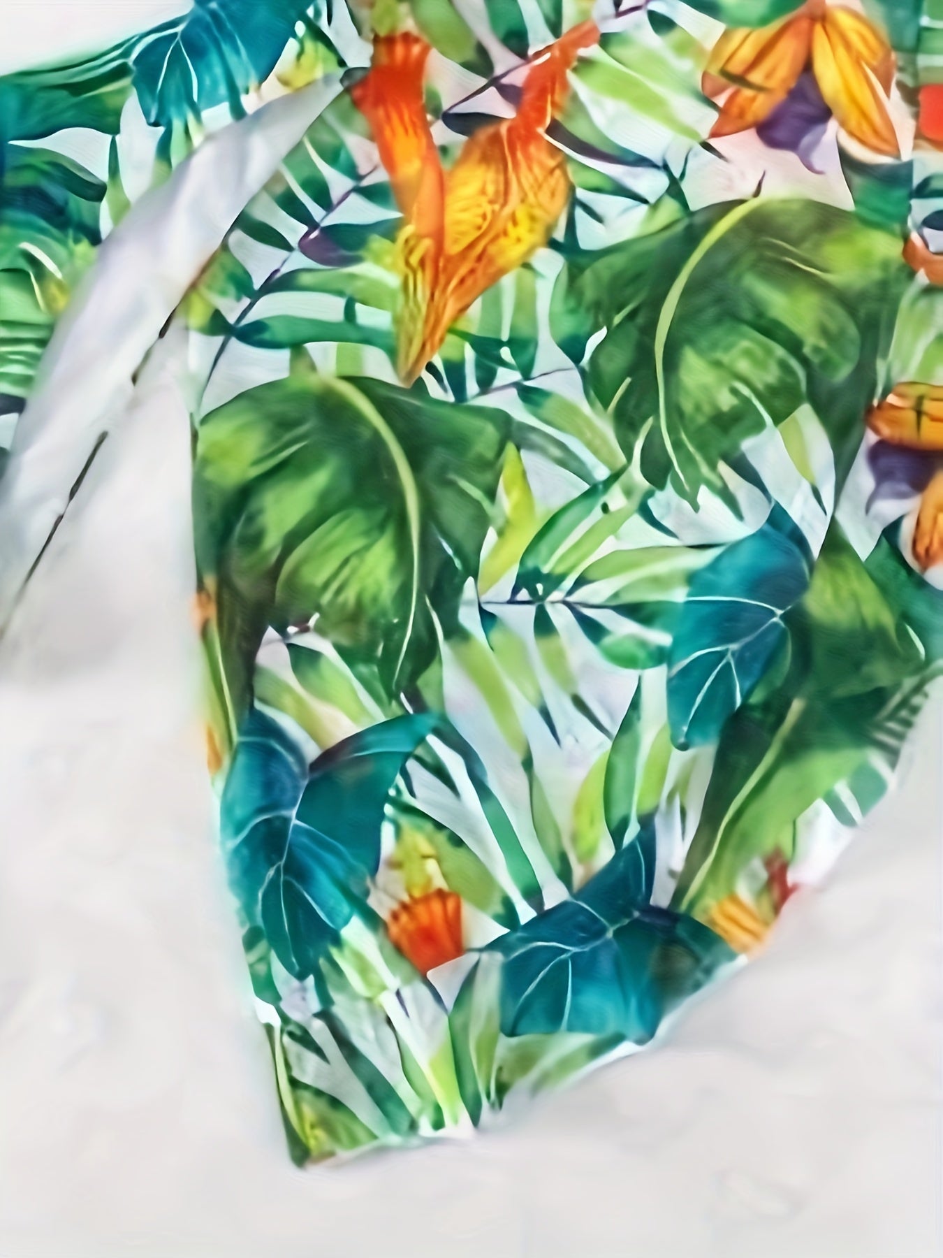 Bikini 2 Pièces Imprimé Tropical – Maillot de Bain Femme Extensible 🌴💙