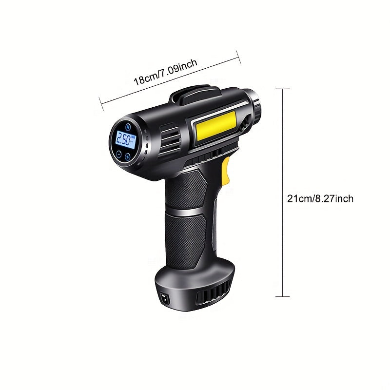 Compresseur d'air et gonfleur portable 120 W - Sans fil, rechargeable par USB - Topdecheztop.fr