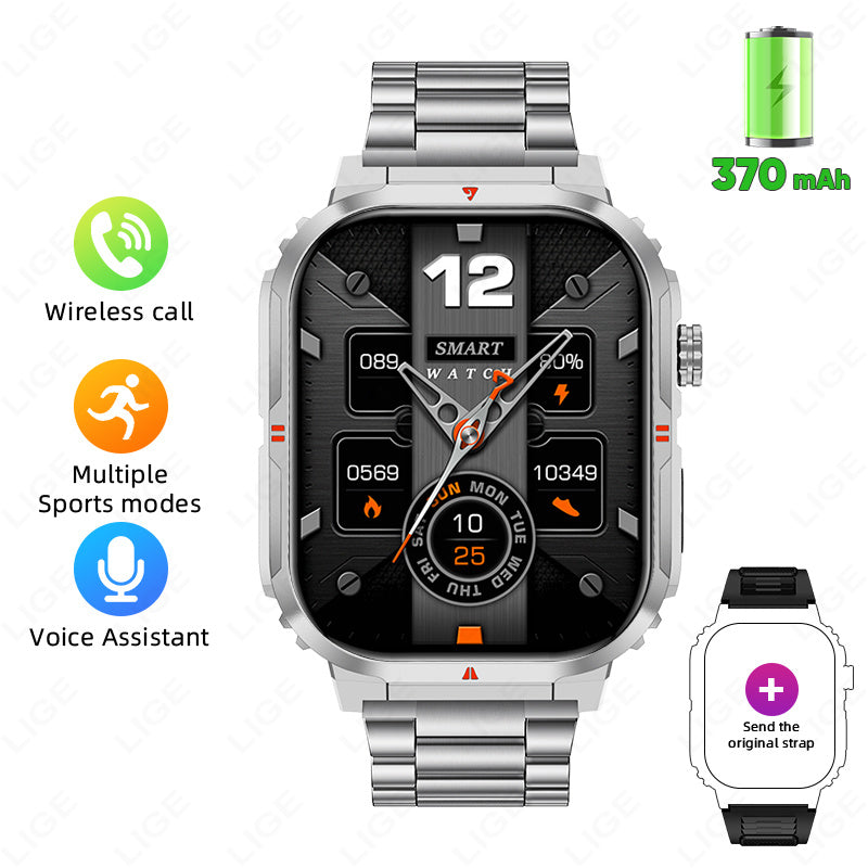 Montre Connectee LIGE Homme Femme - Etanche IP68, Notifications, Declencheur Photo