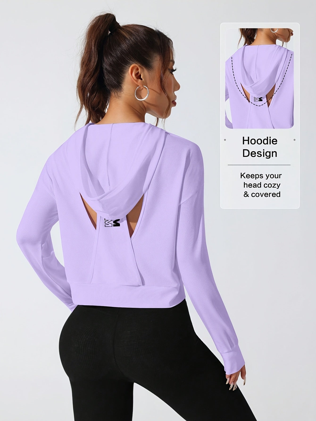 Sweat à capuche  à manches longues pour femme - Topdecheztop.fr