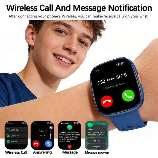 Montre Connectee Sport Ados Adultes Ecran IPS 1.83 Pouces - Appels Sans Fil, Meteo, Musique, Modes Sportifs, Bluetooth 5.0, 4 Coloris