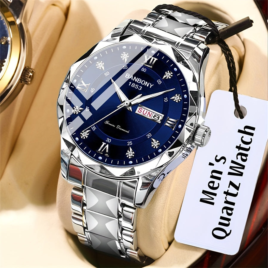 Montre multifonctionnelle pour homme avec bracelet en acier inoxydable - Topdecheztop.fr