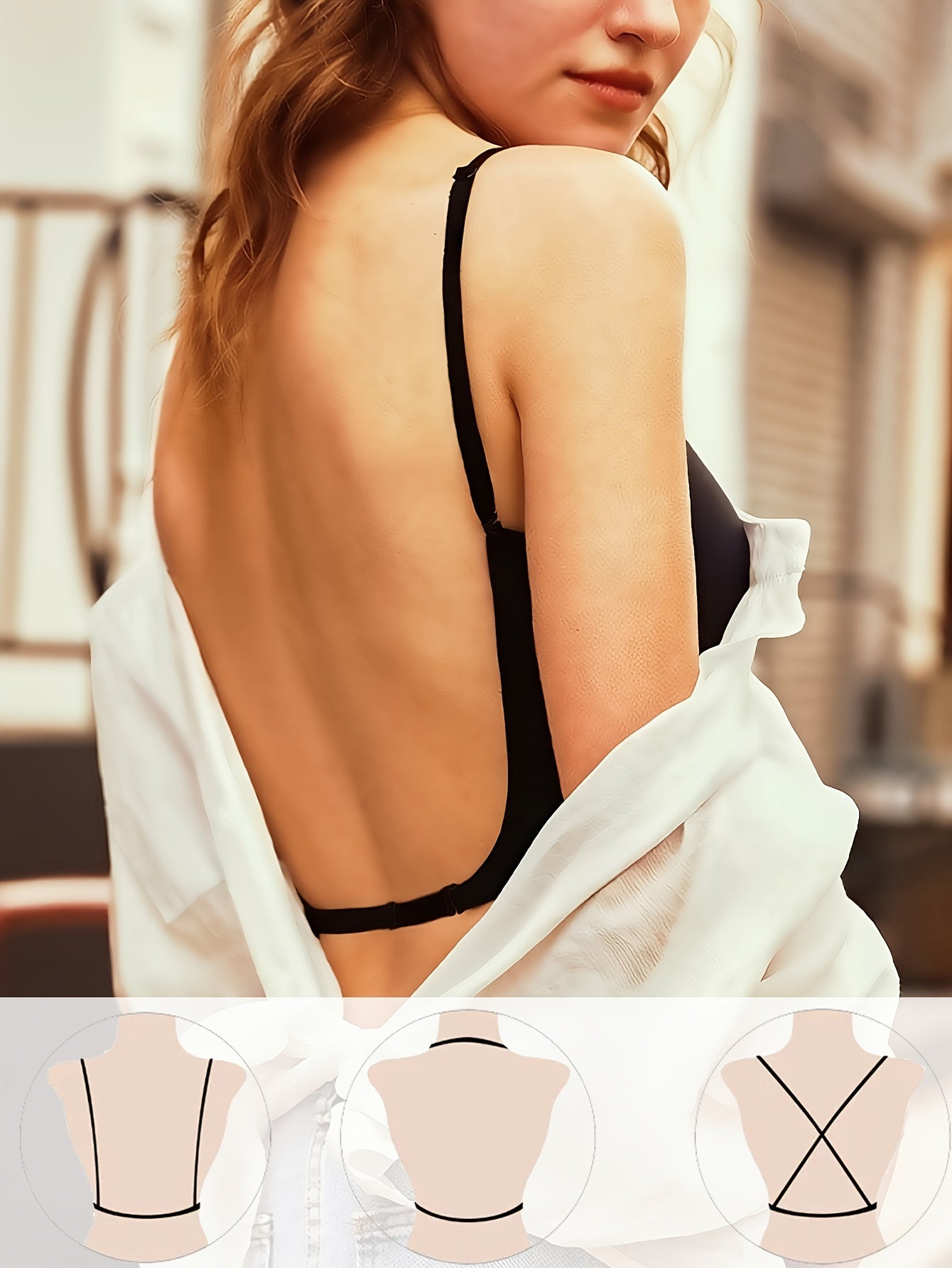 Ensemble soutien-gorge  dos nu sans coutures, 2 PCS - Topdecheztop.fr