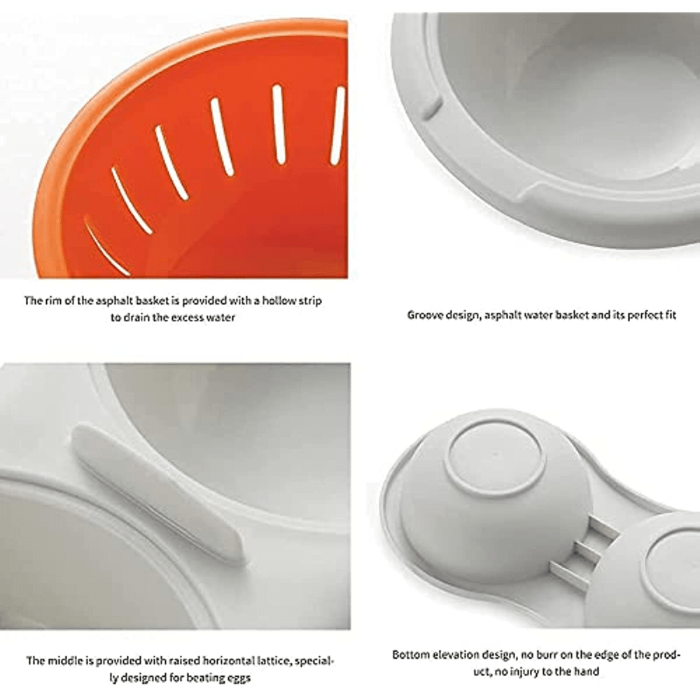Cuiseur Oeufs Micro-Ondes 2 Tasses - Panier Egouttoir, Resistant Chaleur, Compatible Lave-Vaisselle, 3 Coloris