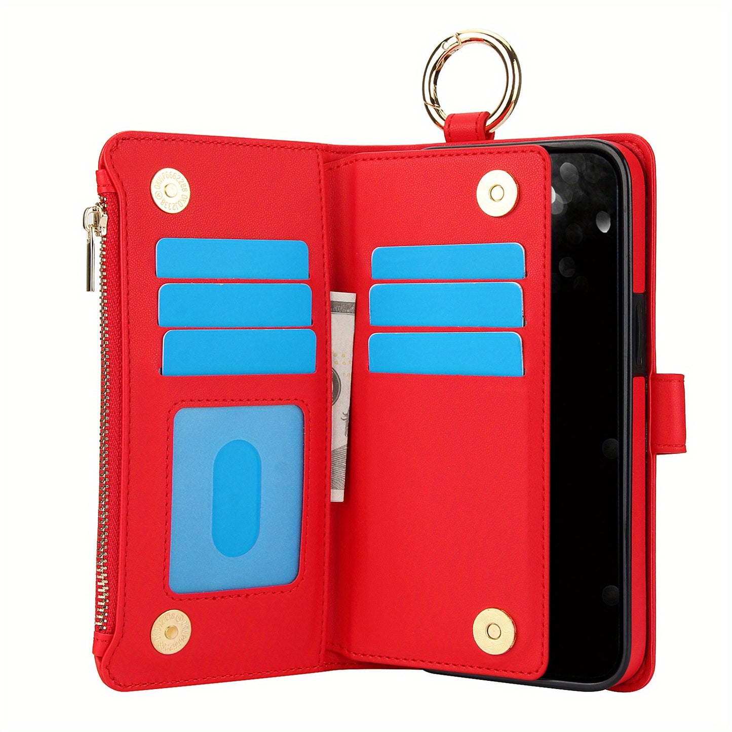 Étui Portefeuille Bandoulière Samsung Galaxy AWQUER – Similicuir, Lanière, 7 Coloris, 26 Modèles
