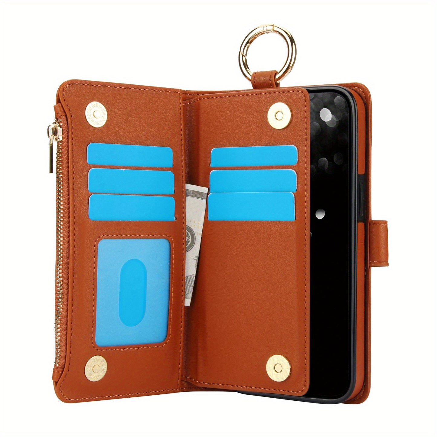 Étui Portefeuille Bandoulière Samsung Galaxy AWQUER – Similicuir, Lanière, 7 Coloris, 26 Modèles