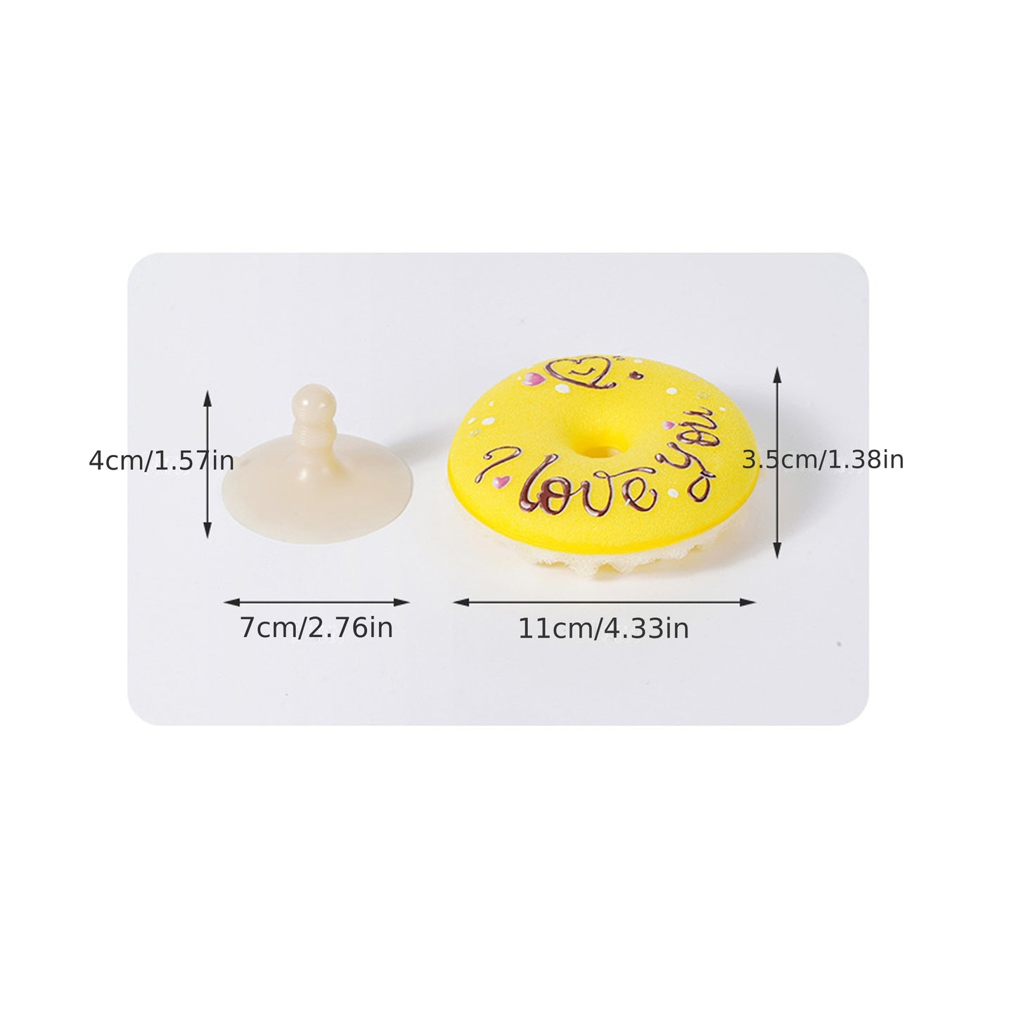 Lot de 5 Eponges Vaisselle Forme Donut - 4 Eponges + 1 Ventouse, Couleurs Aleatoires